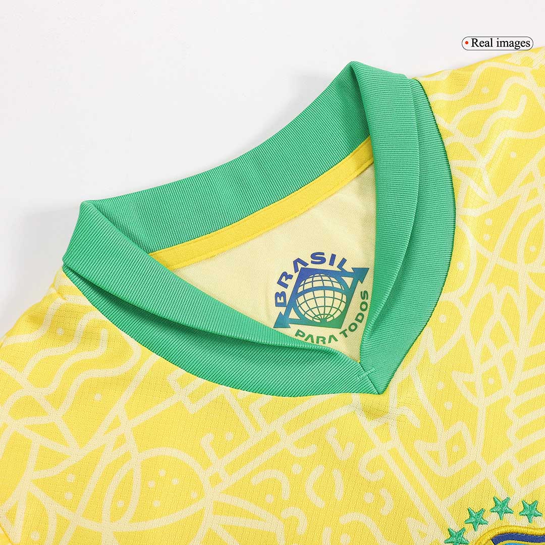 Kids Brazil Home Kit Copa America 2024 - minejerseys