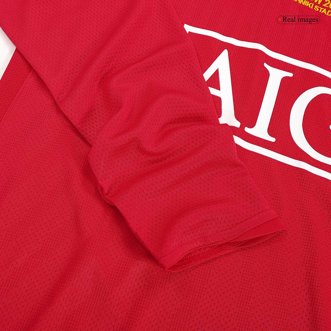 Retro Manchester United UCL Final Home Long Sleeve Jersey 2007/08 - minejerseys
