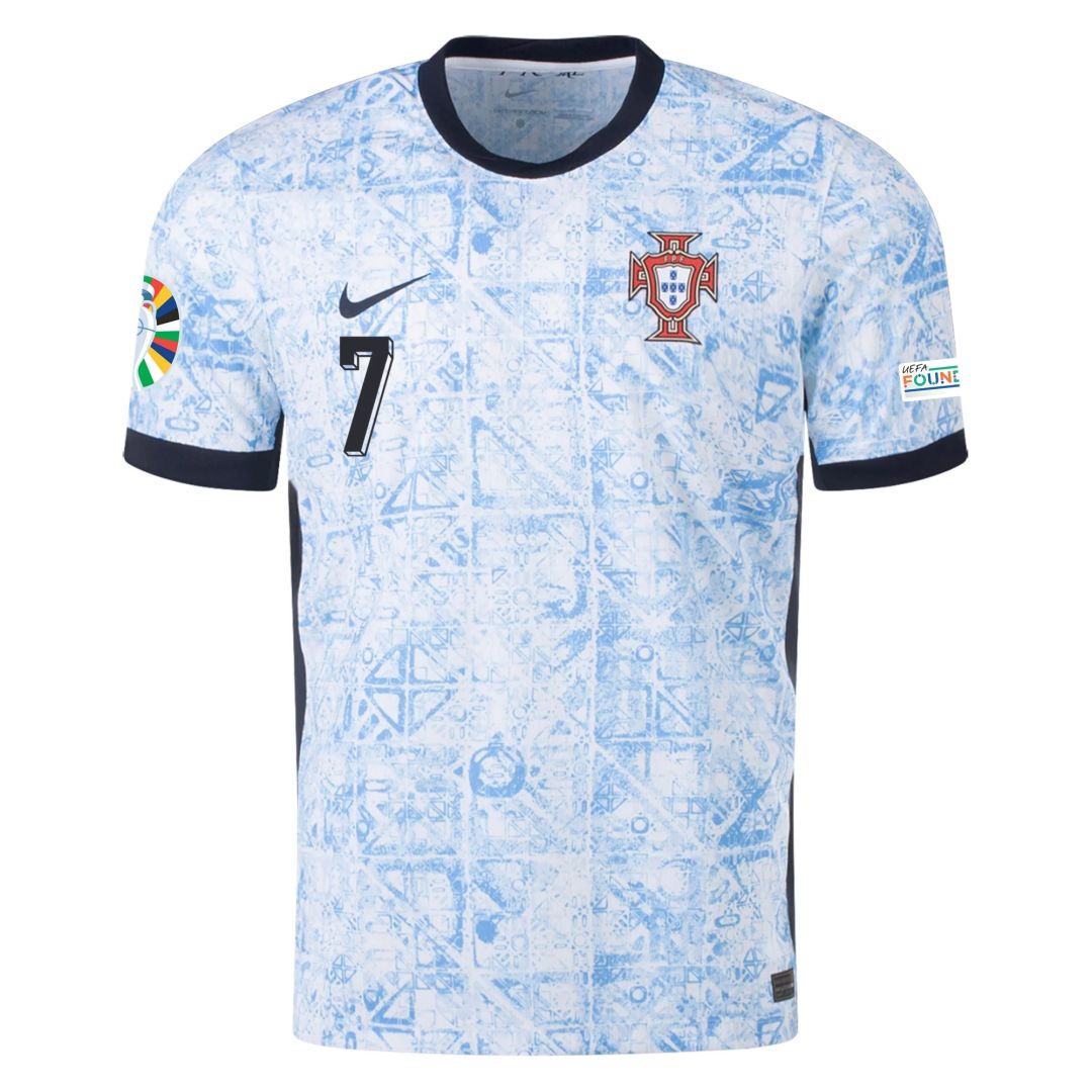 Ronaldo #7 Portugal Away Match Jersey Player Version EURO 2024 - minejerseys