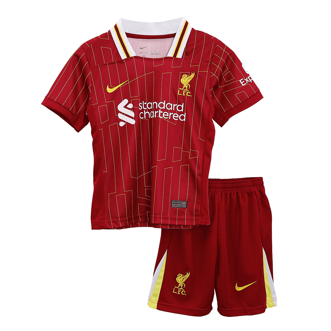 Kids Liverpool Home Jersey Kit 2024/25 - minejerseys