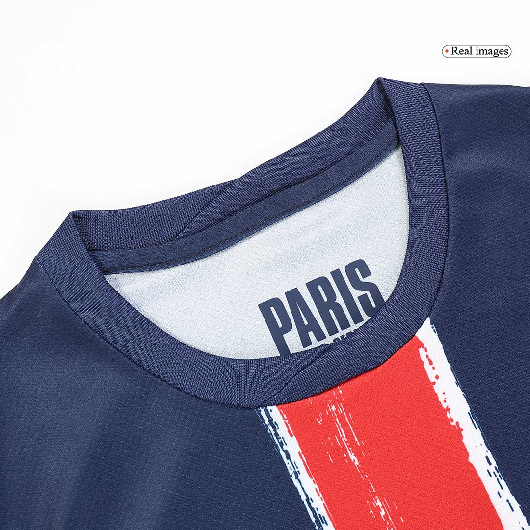 KVARATSKHELIA #7 Kids PSG Home Jersey Kit 2024/25 - minejerseys