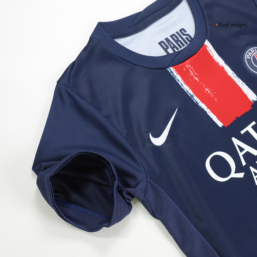 KVARATSKHELIA #7 Kids PSG Home Jersey Kit 2024/25 - minejerseys