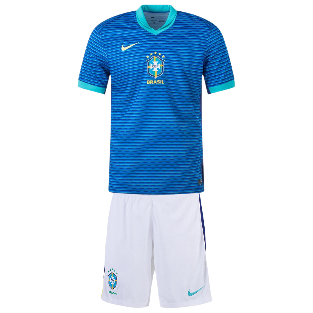 Kids Brazil Away Kit Copa America 2024 - minejerseys