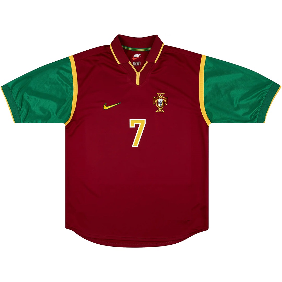 FIGO #7 Retro Portugal Home Jersey 1998 - minejerseys