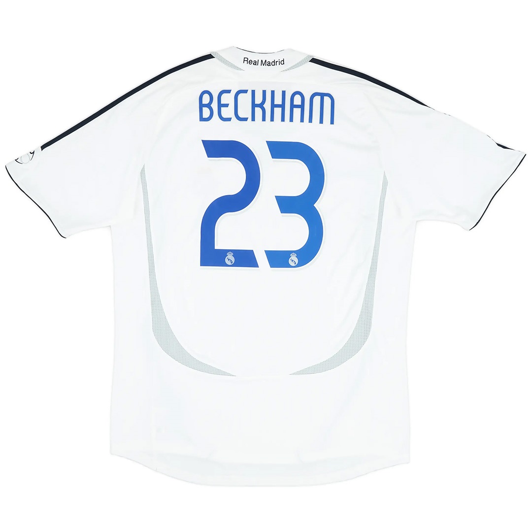 Beckham #23 Retro Real Madrid Home Jersey 2006/07 - minejerseys