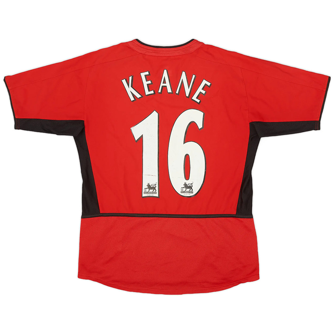 Keane #16 Retro Manchester United Home Jersey 2002/04 - minejerseys
