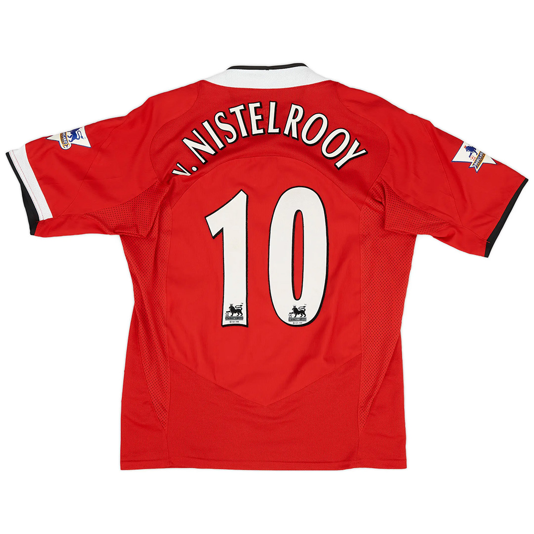 v.Nistelrooy #10 Retro Manchester United Home Jersey 2004/06 - minejerseys