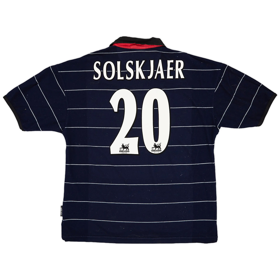 Solskjaer #20 Retro Manchester United Away Jersey 1999/00 - minejerseys