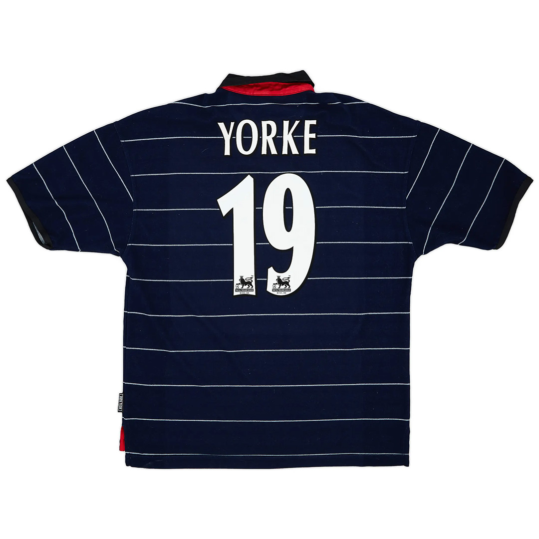 Yorke #19 Retro Manchester United Away Jersey 1999/00 - minejerseys