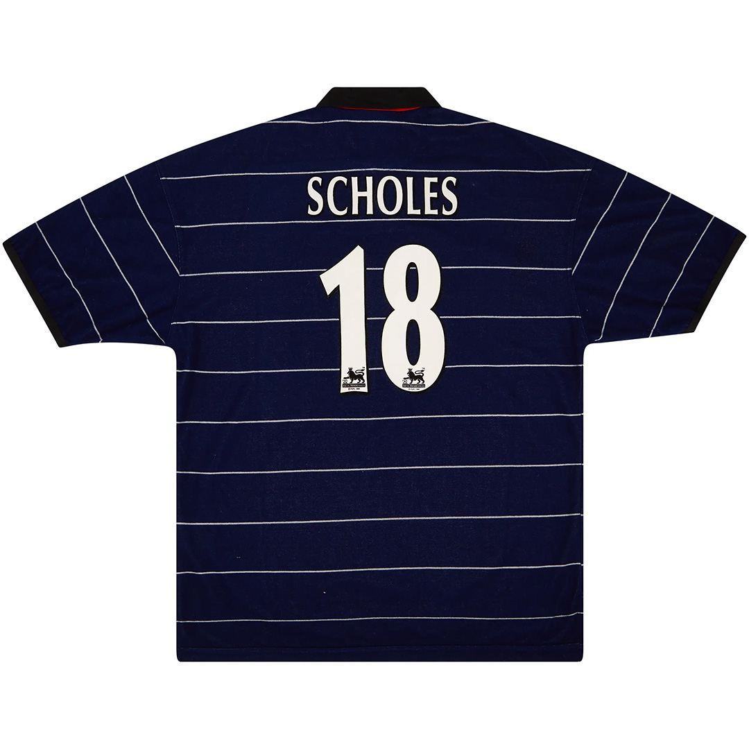 Scholes #18 Retro Manchester United Away Jersey 1999/00 - minejerseys