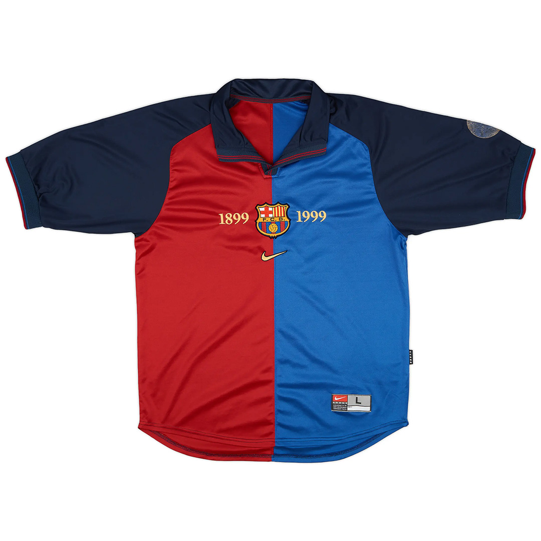 Retro Barcelona 100-Yeas Anniversary Home Jersey 1999/00 - minejerseys