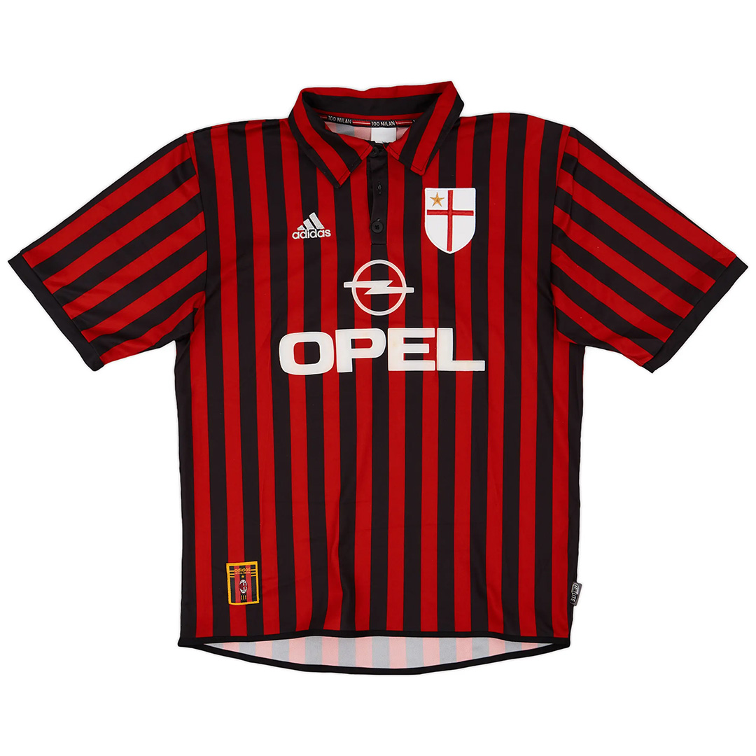 Retro AC Milan Centenary Signed Home Jersey 1999/00 - minejerseys