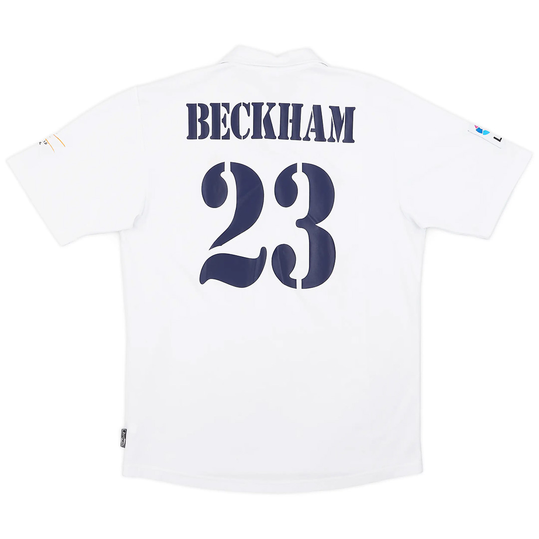 BECKHAM #23 Retro Real Madrid Centenary Home Jersey 2002/03 - minejerseys