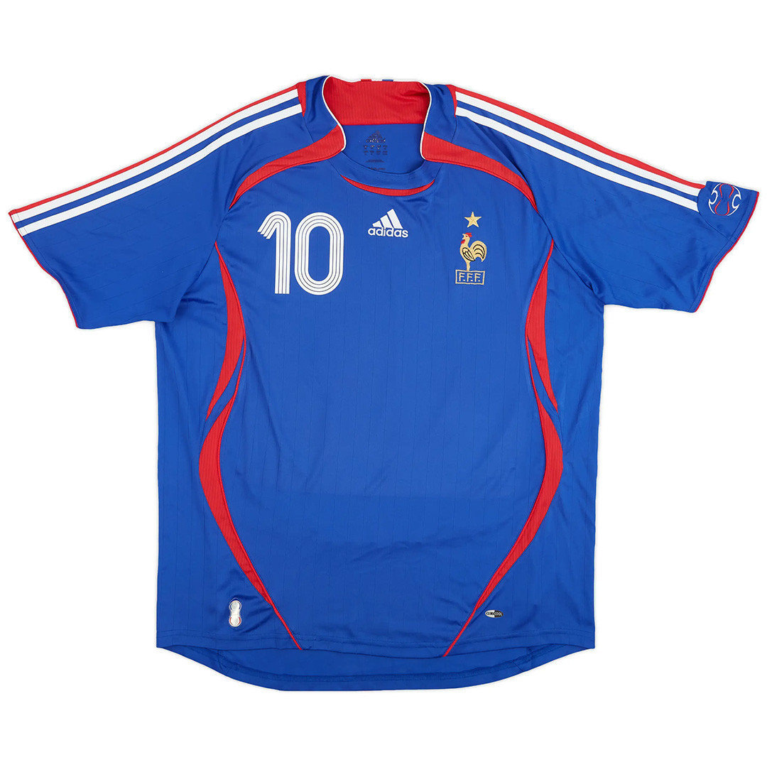 ZIDANE #10 Retro France Home Jersey World Cup 2006 - minejerseys