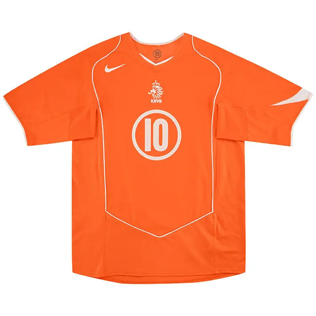 V.NISTELROOY #10 Retro Netherlands Home Jersey EURO 2004 - minejerseys