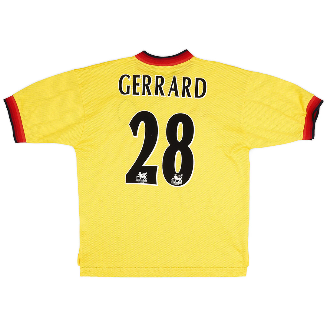 GERRARD #28 Retro Liverpool Away Jersey 1997/99 - minejerseys