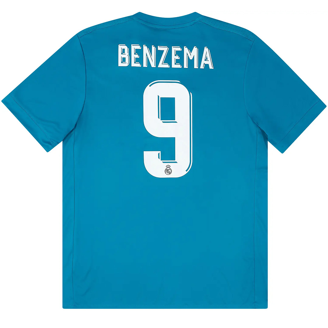BENZEMA #9 Retro Real Madrid Third Jersey 2017/18 - minejerseys