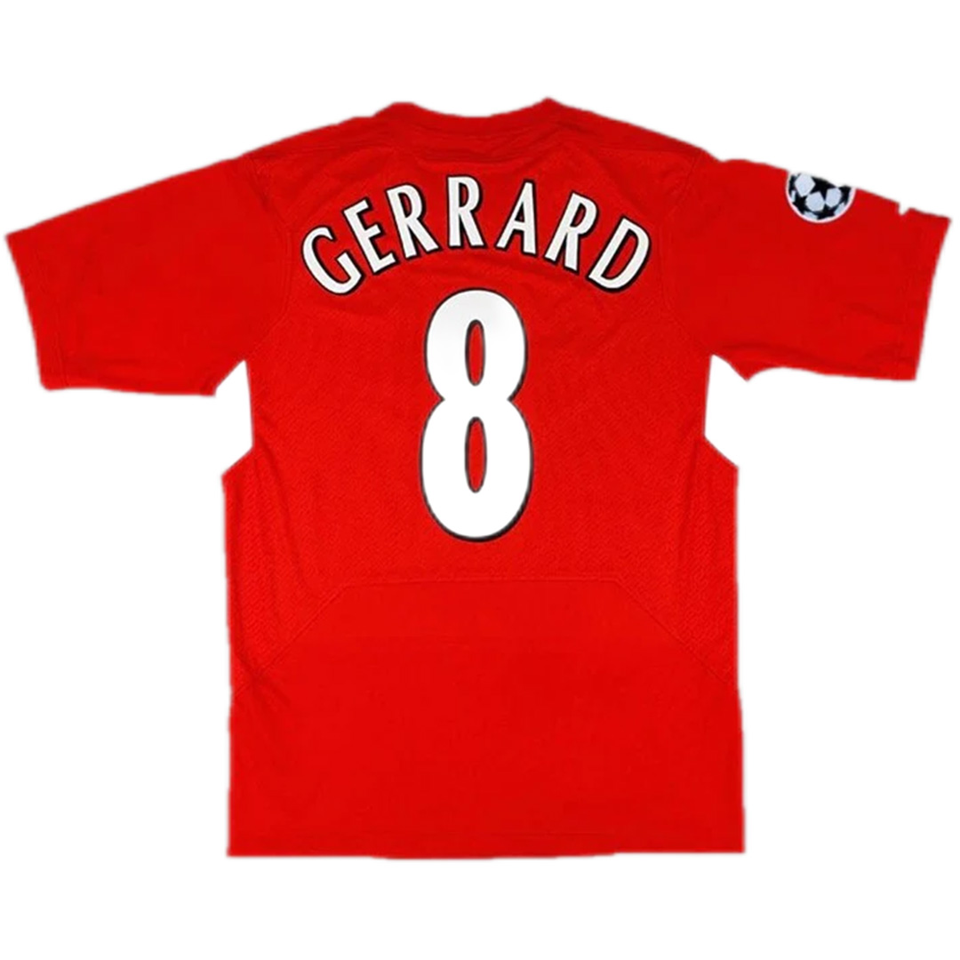 Gerrard #8 Retro Liverpool UCL Final Home Jersey 2005 - minejerseys