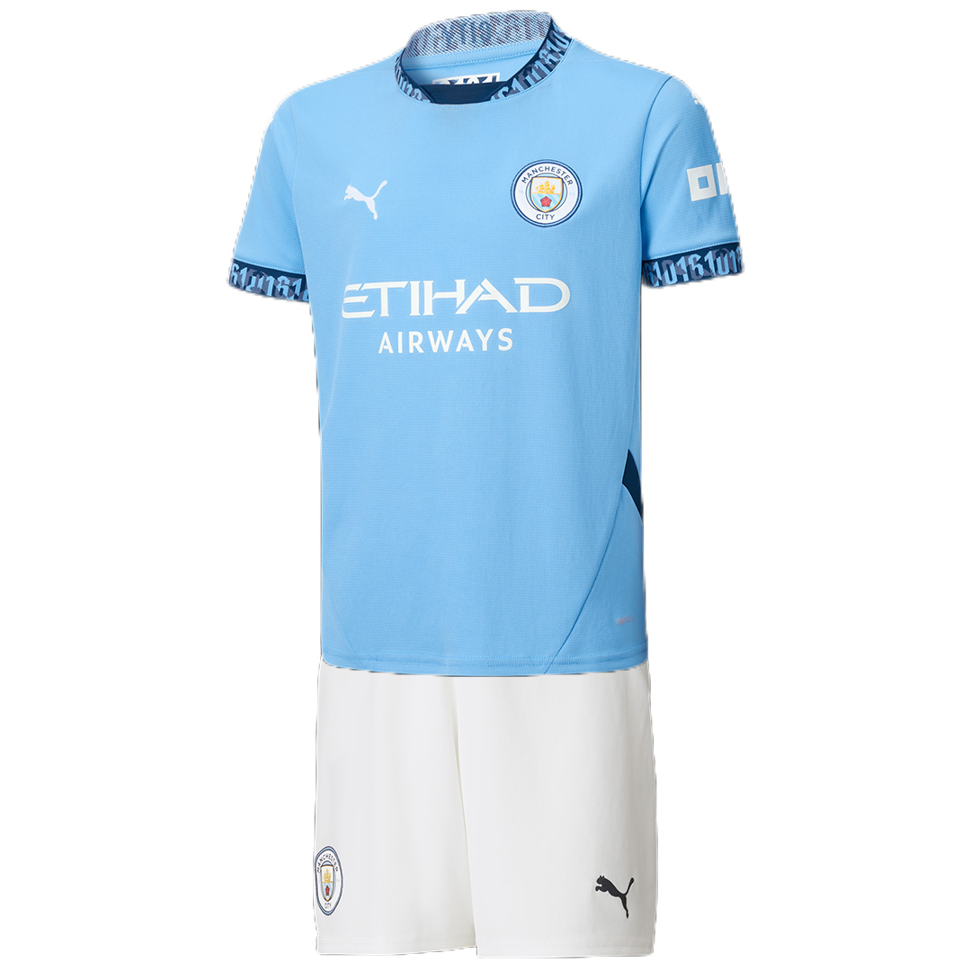 Kids Manchester City Home Jersey Kit 2024/25 - minejerseys