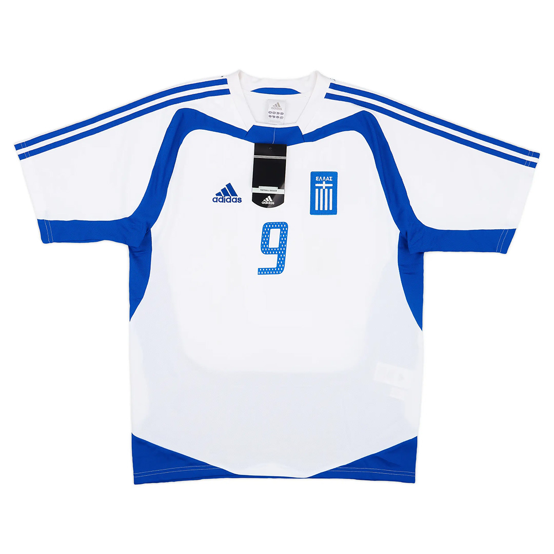 CHARISTEAS #9 Retro Greece Away Jersey Euro Cup 2004 - minejerseys