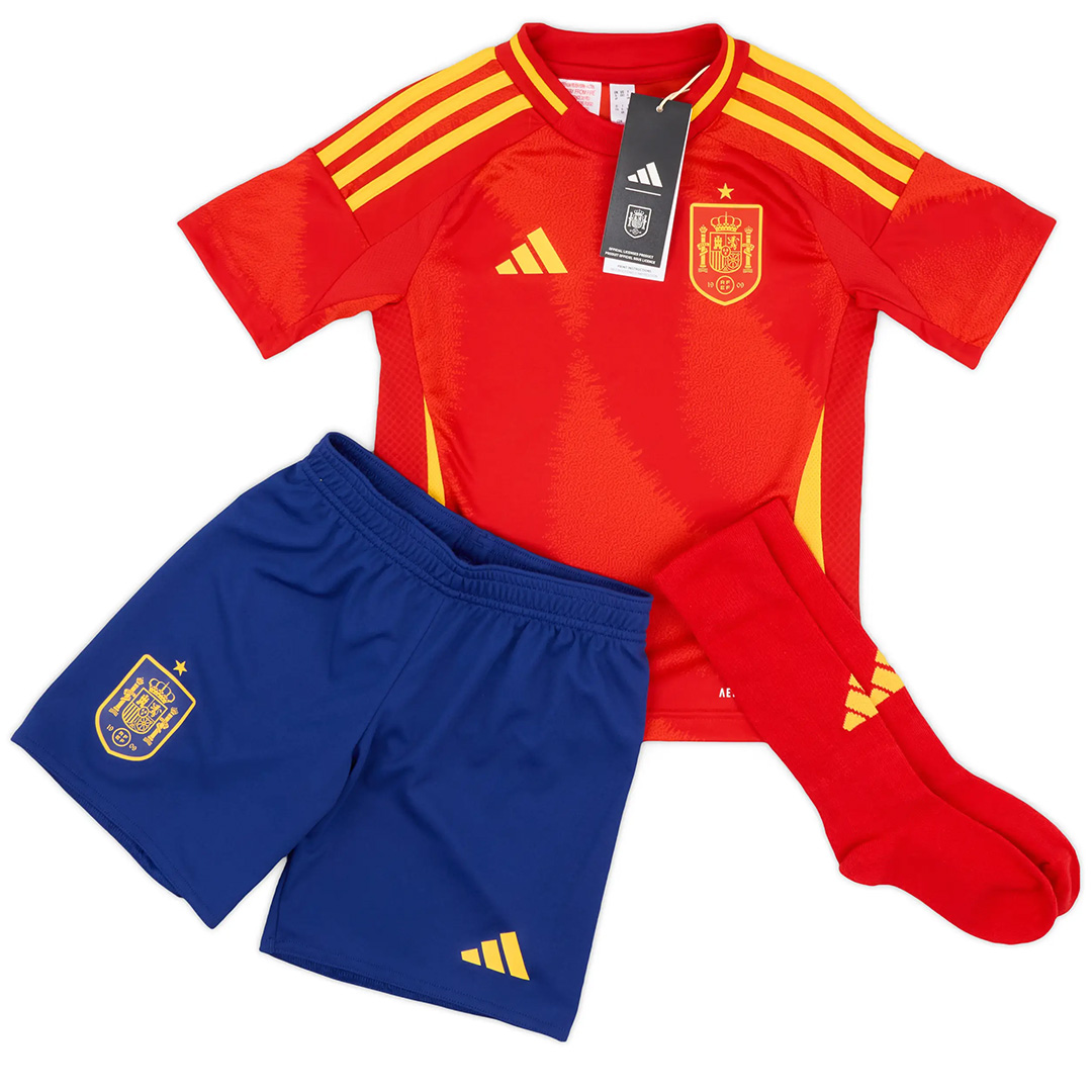 Kids Spain Home Full Jersey Kit Euro 2024 - [Super Replica] - minejerseys