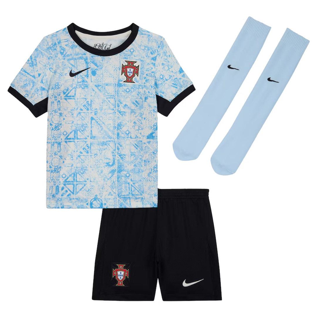 Kids Portugal Away Full Jersey Kit Euro 2024 - minejerseys