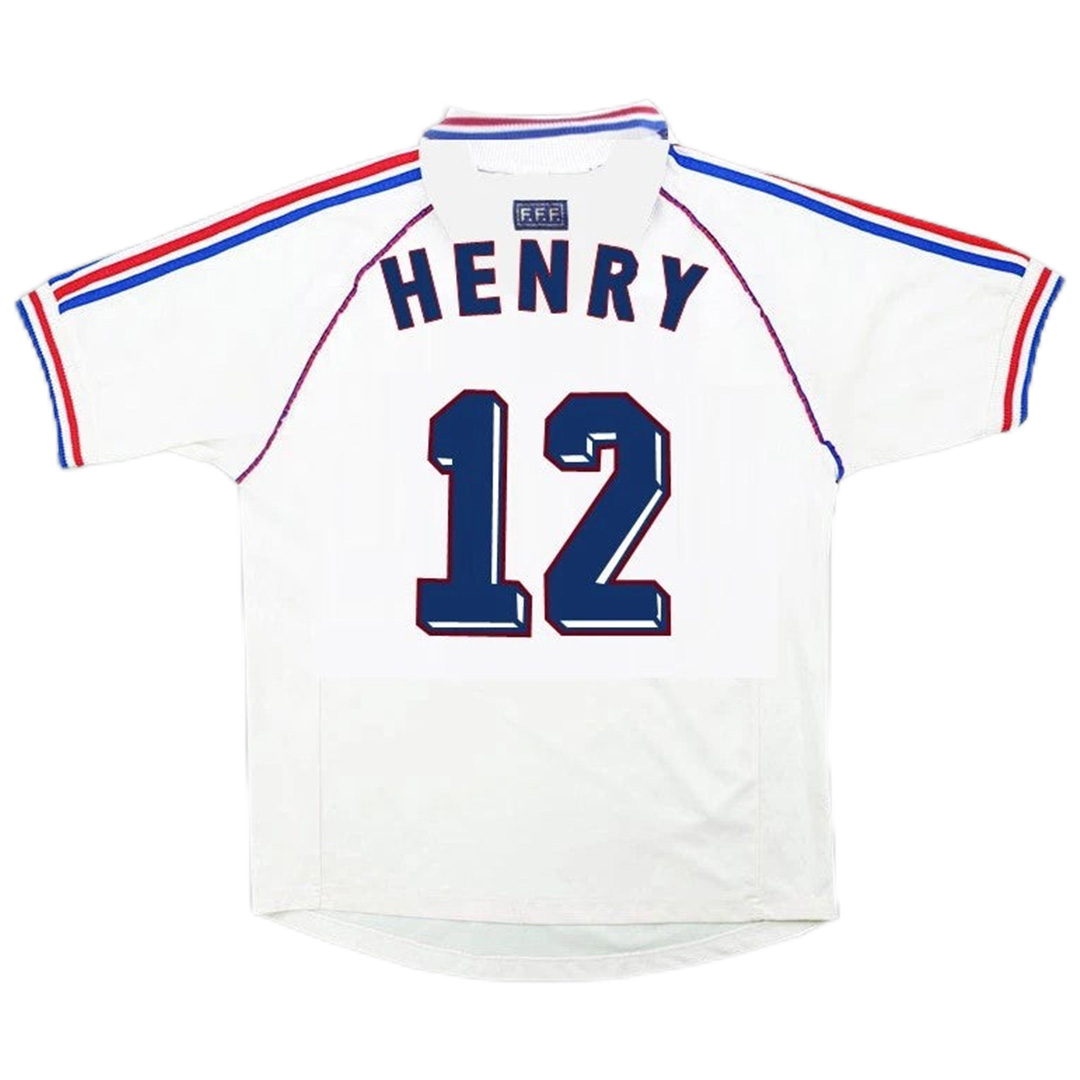 HENRY #12 Retro France Away Jersey World Cup 1998 - minejerseys