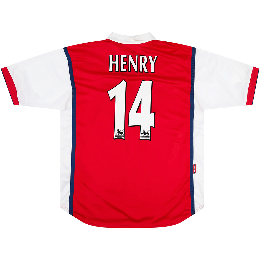 HENRY #14 Retro Arsenal Home Jersey 1998/99 - minejerseys