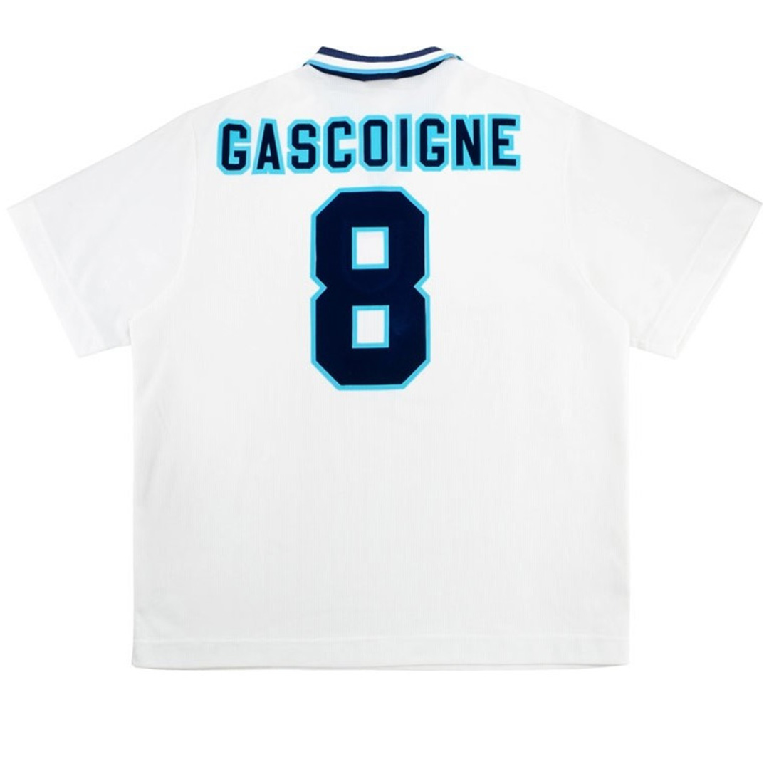 GASCOIGNE #8 Retro England Home Jersey Euro Cup 1996 - minejerseys