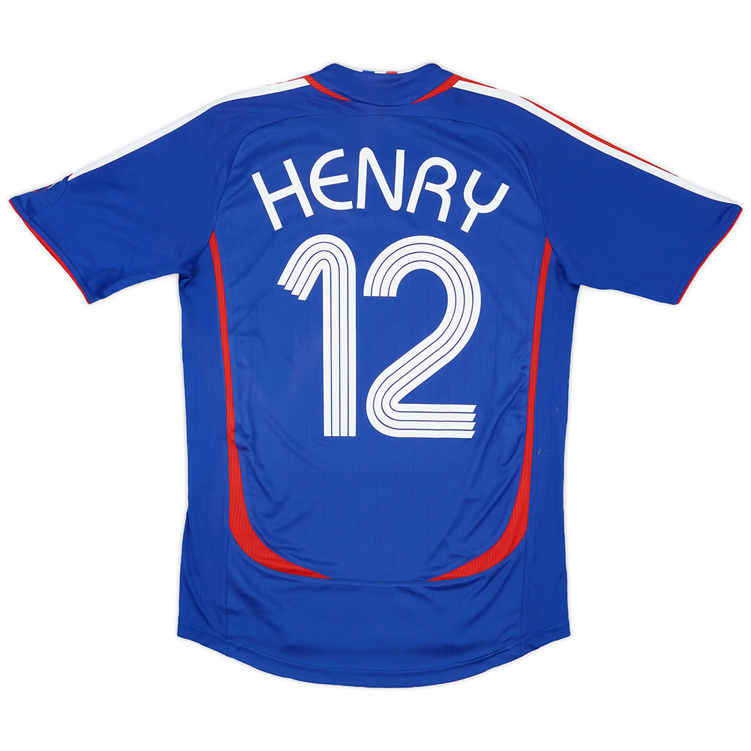 HENRY #12 France Retro Home Jersey World Cup 2006 - minejerseys