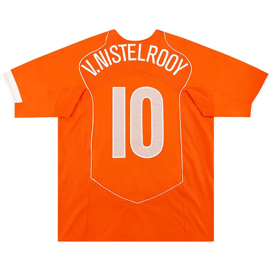 V.NISTELROOY #10 Retro Netherlands Home Jersey EURO 2004 - minejerseys