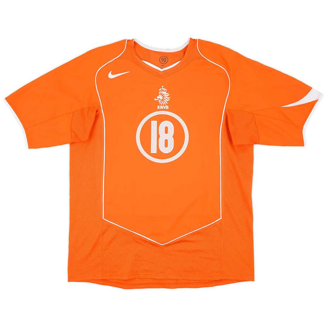 V.PERSIE #18 Retro Netherlands Home Jersey EURO 2004 - minejerseys