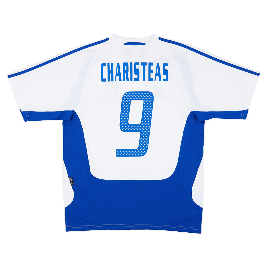 CHARISTEAS #9 Retro Greece Away Jersey Euro Cup 2004 - minejerseys