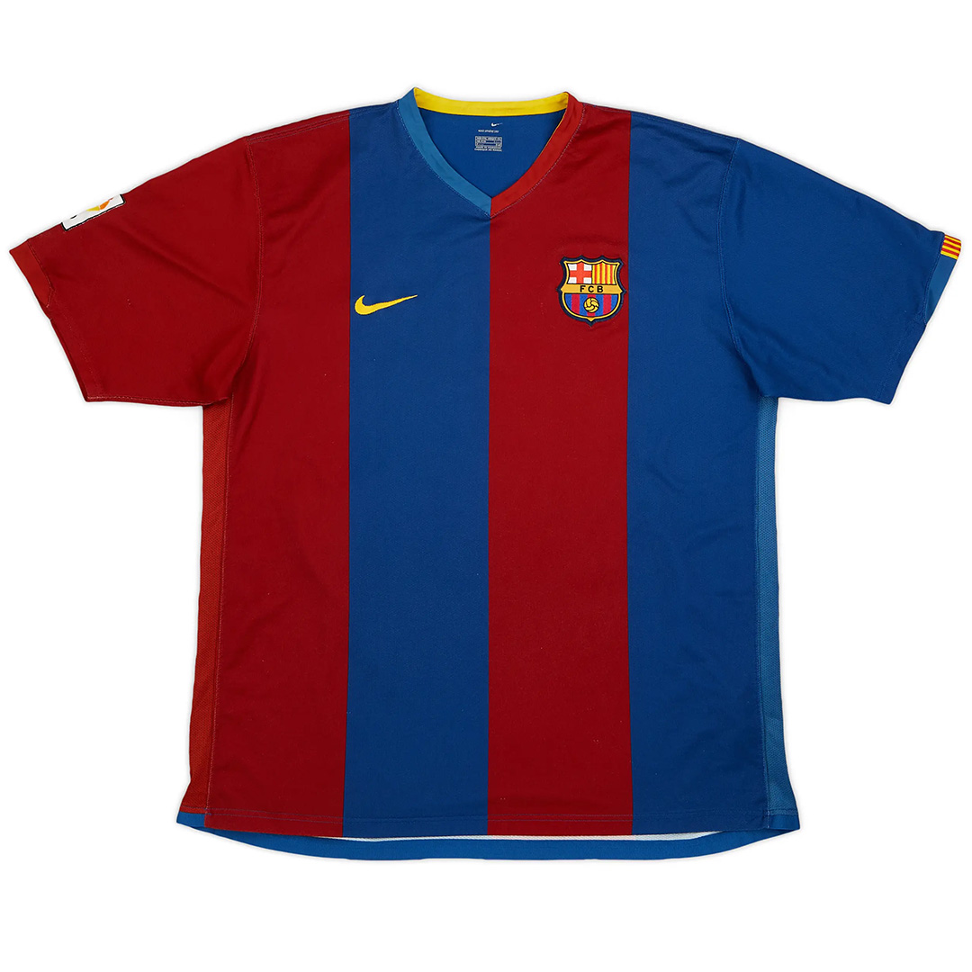Ronaldinho #10 Retro Barcelona Home Jersey 2006/07 - minejerseys