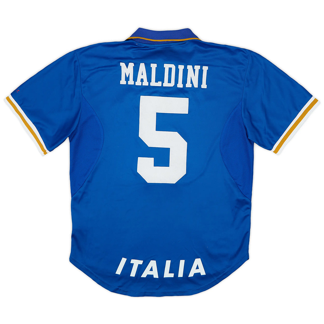 Maldini #5 Retro Italy Home Jersey Euro Cup 1996 - minejerseys