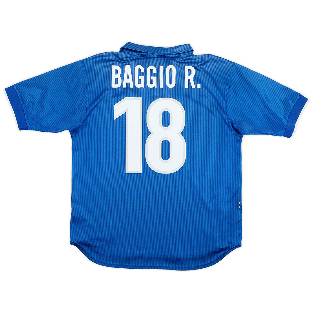 Baggio R. #18 Retro Italy Home Jersey World Cup 1998 - minejerseys