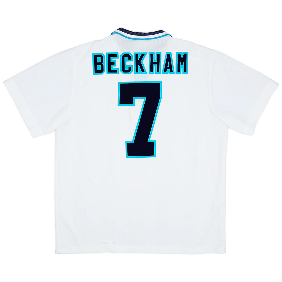 BECKHAM #7 Retro England Home Jersey Euro Cup 1996 - minejerseys
