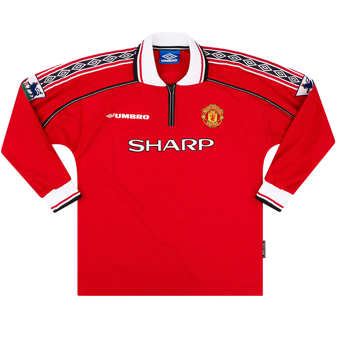 Retro Manchester United Home Long Sleeve Jersey 1998/00 - minejerseys