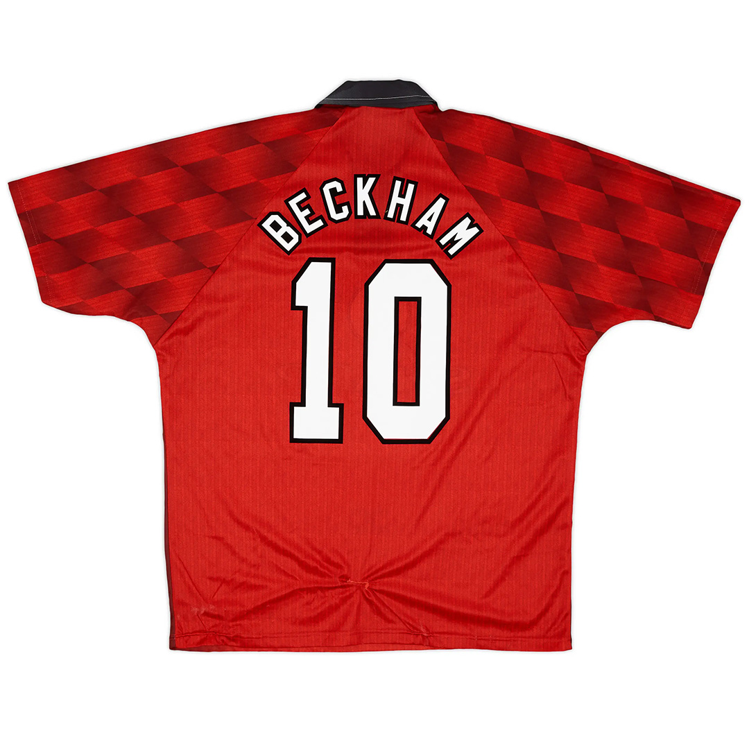 Beckham #10 Retro Manchester United Home Jersey 1996/98 - minejerseys