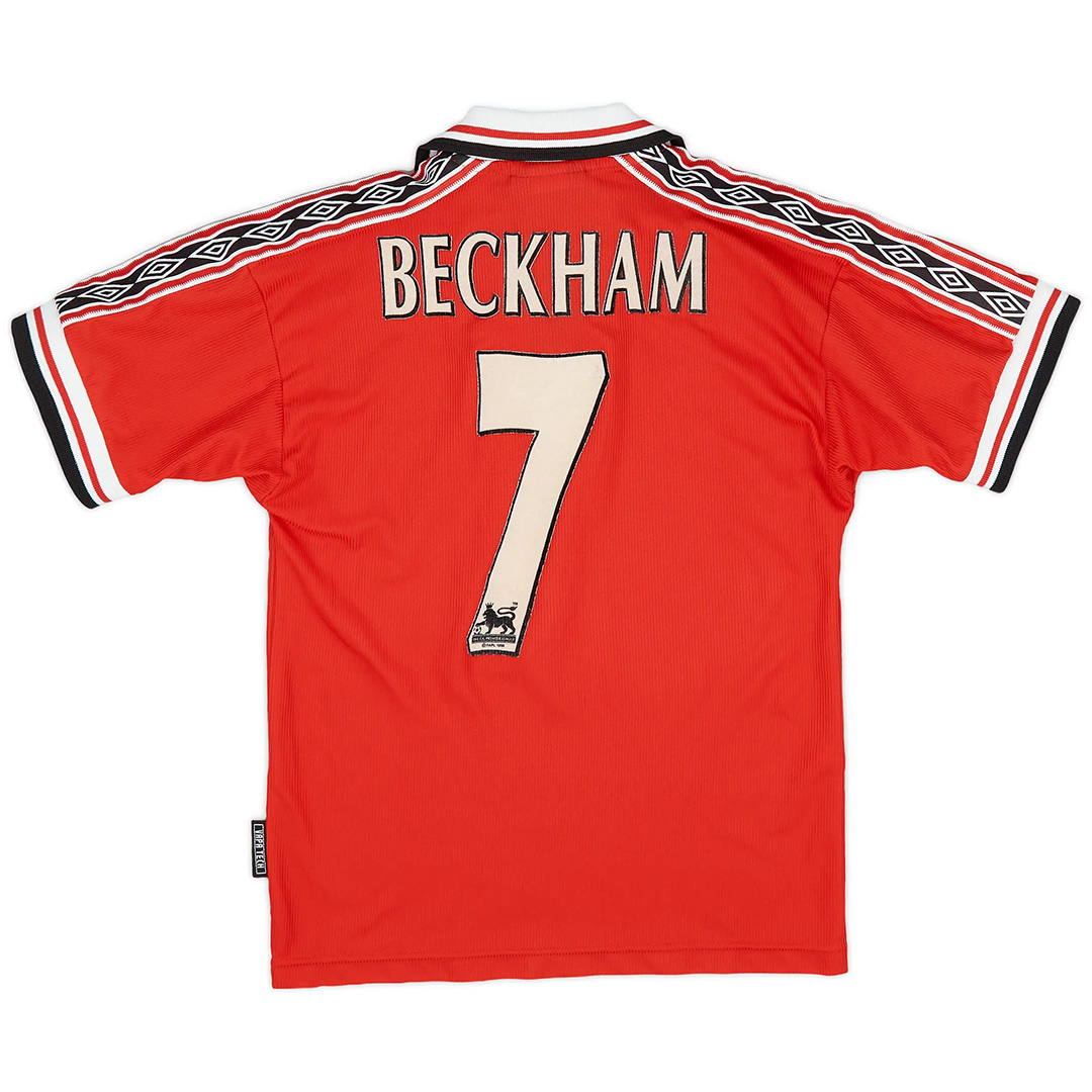 Beckham #7 Retro Manchester United Home Jersey 1999/00 - minejerseys