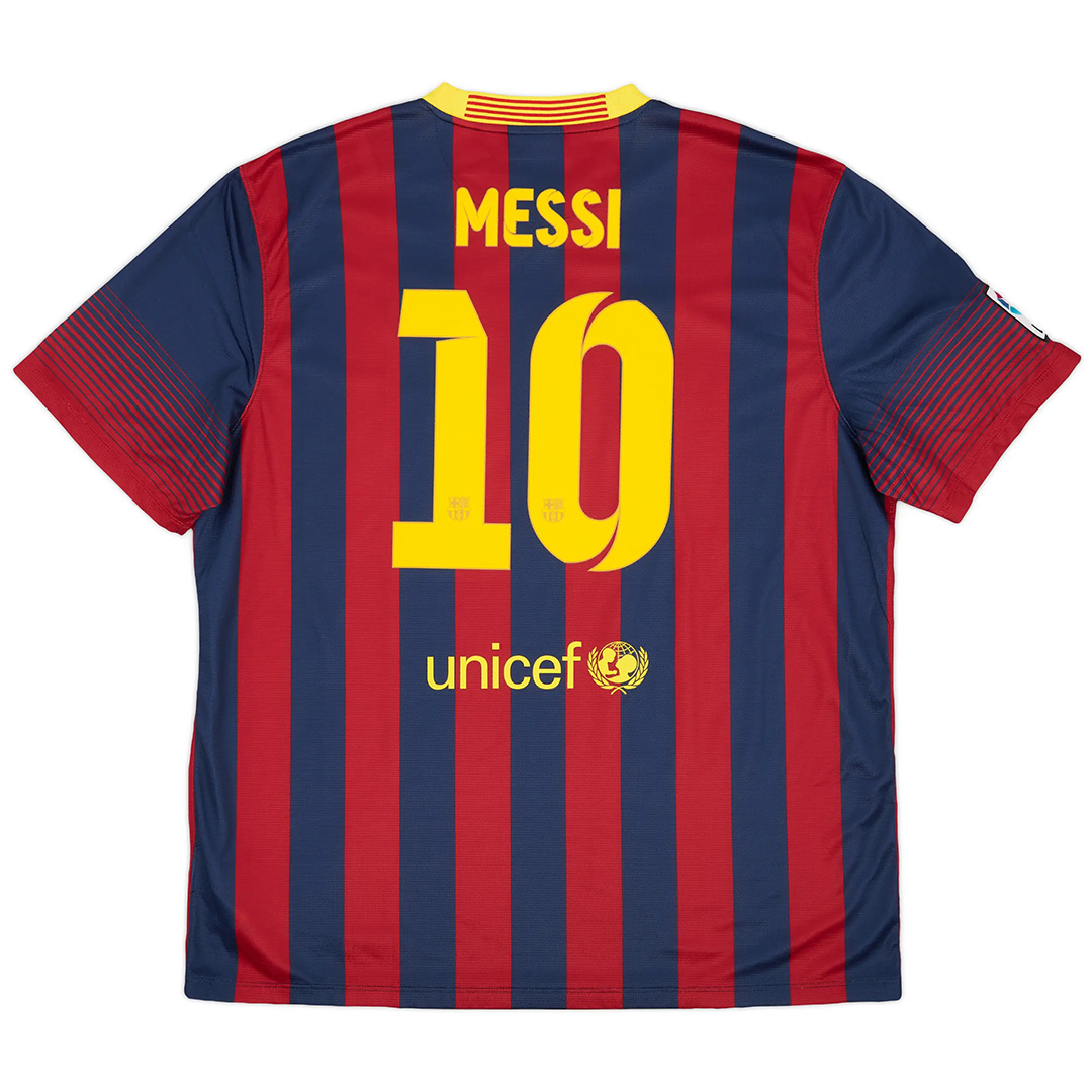 Messi #10 Retro Barcelona Home Jersey 2013/14 - minejerseys