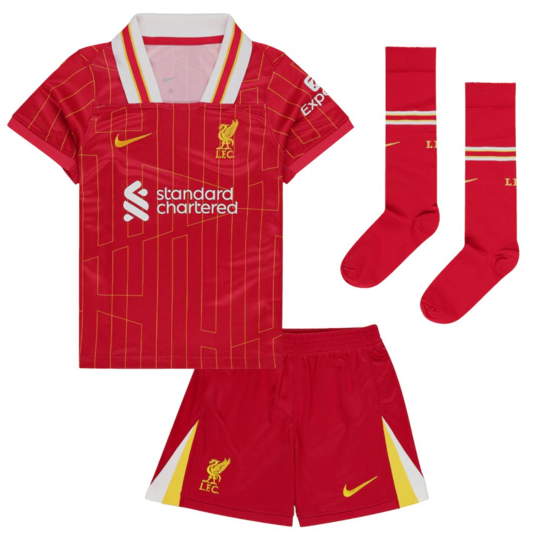 Kids Liverpool Home Full Jersey Kit 2024/25 - minejerseys