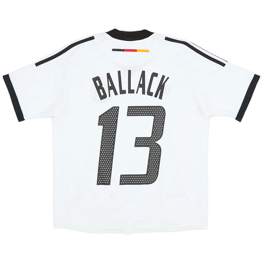 BALLACK #13 Retro Germany Home Jersey World Cup 2002 - minejerseys