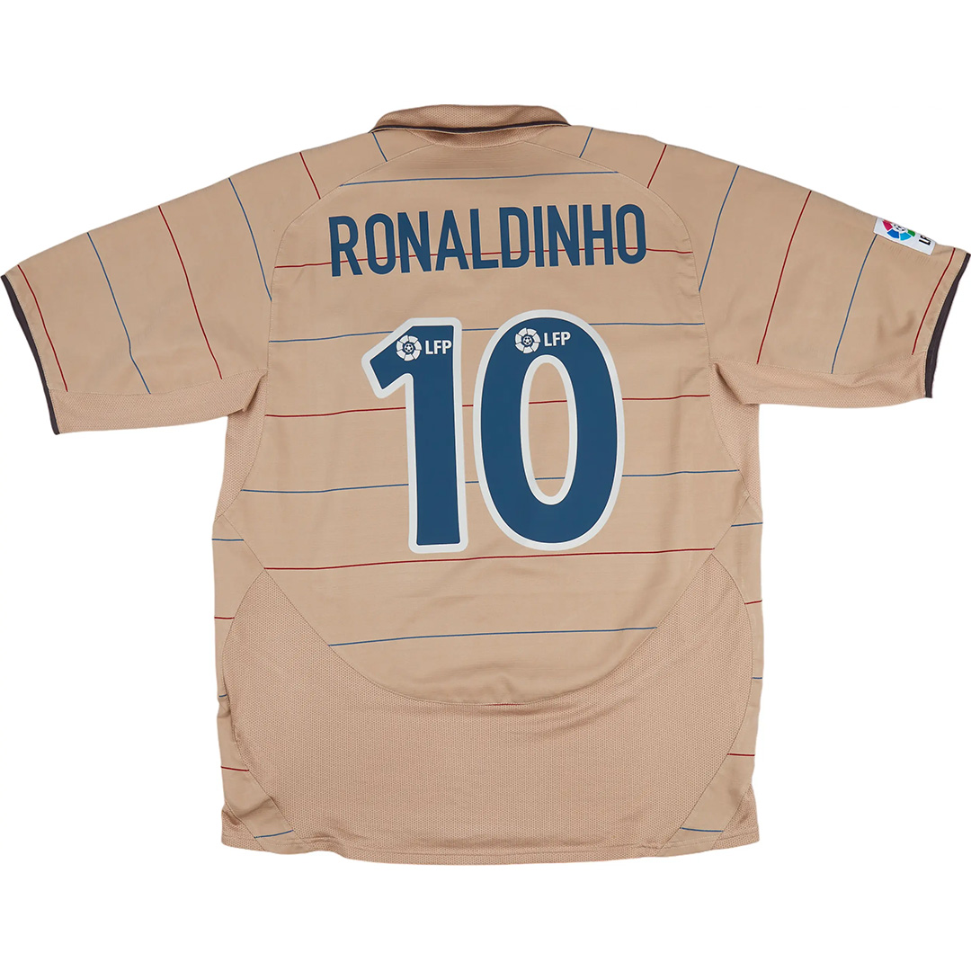 Ronaldinho #10 Retro Barcelona Away Jersey 2003/05 - minejerseys