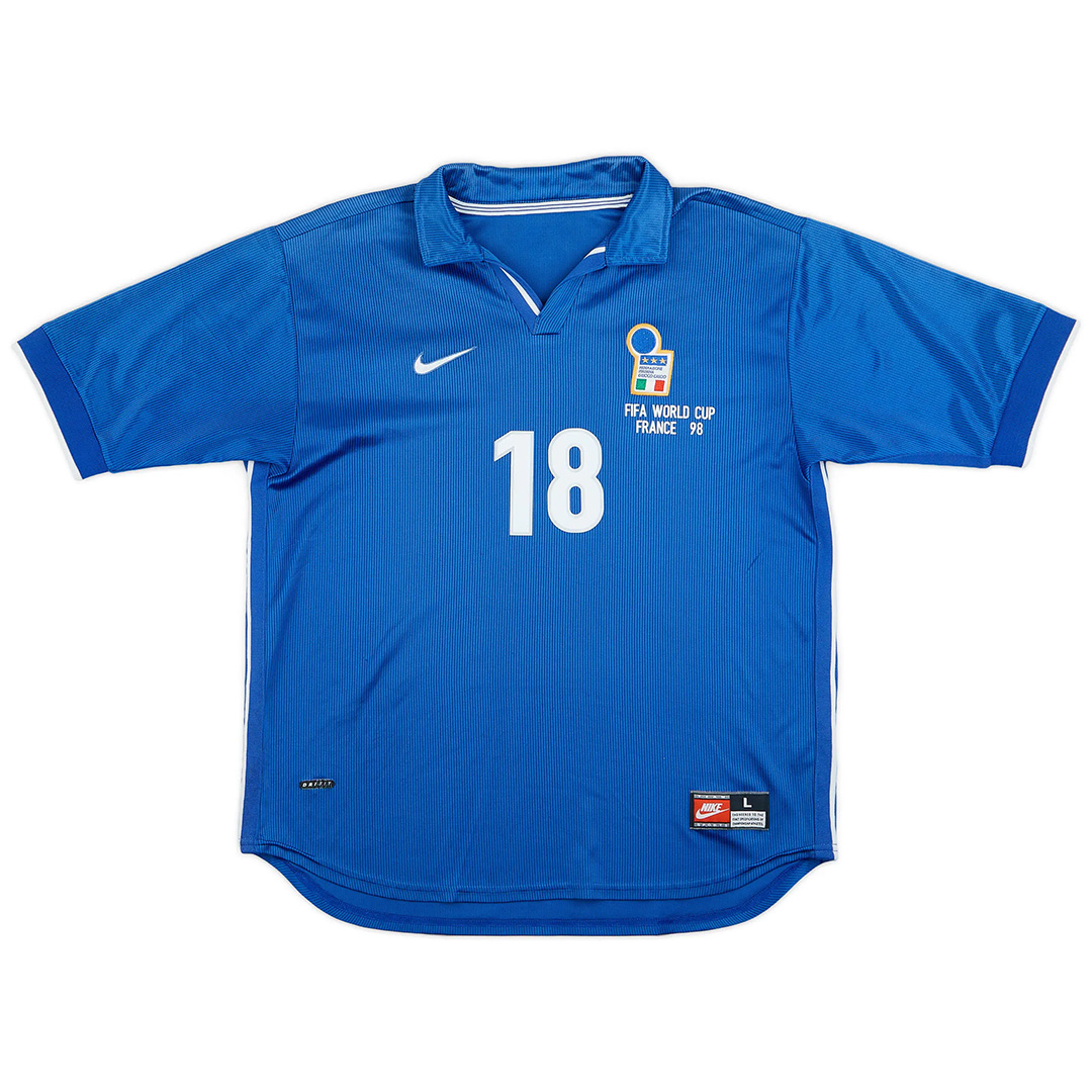 Baggio R. #18 Retro Italy Home Jersey World Cup 1998 - minejerseys