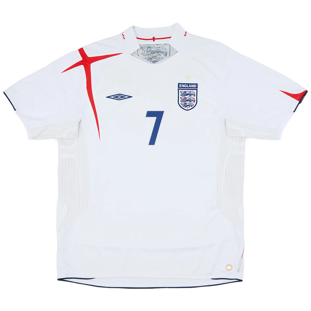 BECKHAM #7 Retro England Home Jersey World Cup 2006 - minejerseys