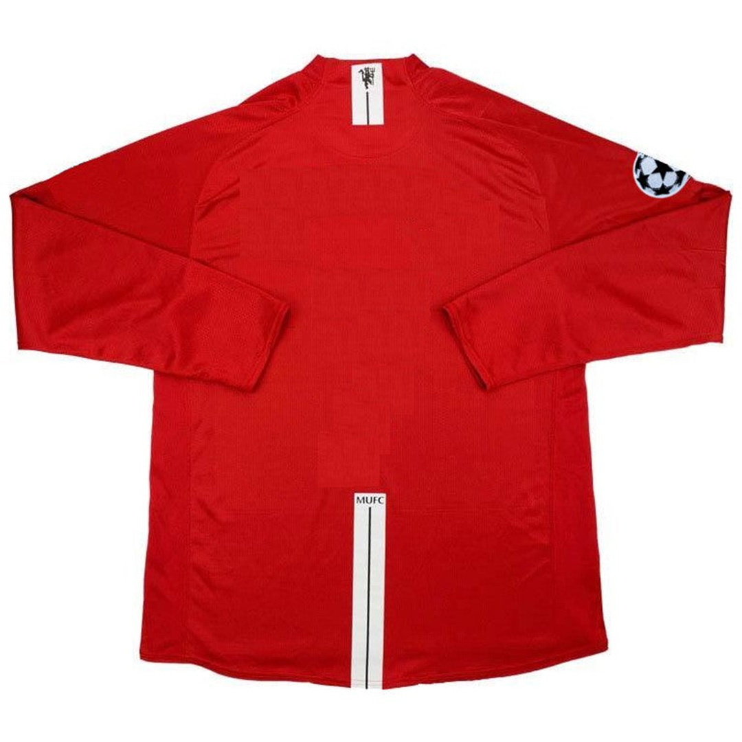 Retro Manchester United UCL Final Home Long Sleeve Jersey 2007/08 - minejerseys