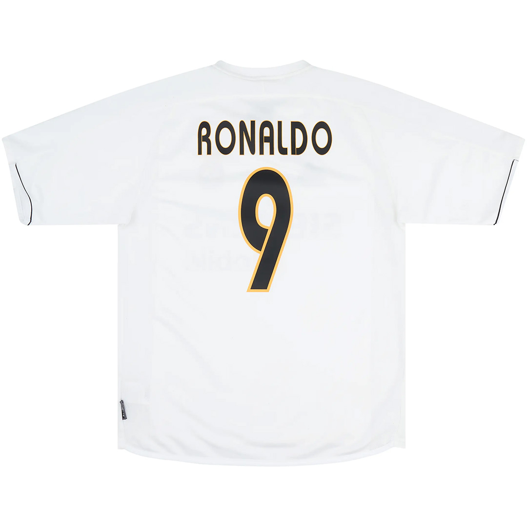 Ronaldo #9 Retro Real Madrid Home Jersey 2003/04 - minejerseys