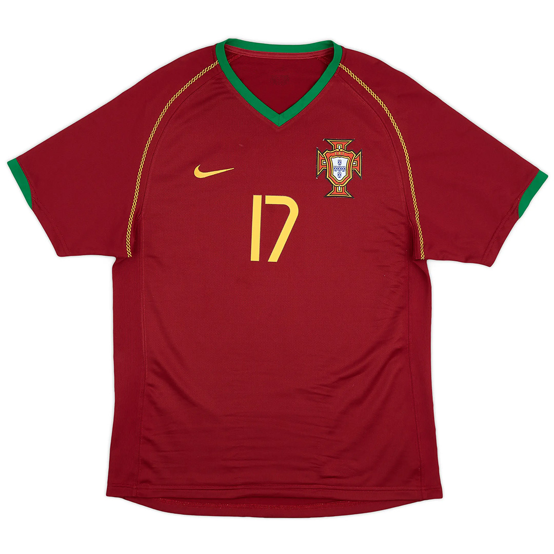 C.RONALDO #17 Retro Portugal Home Jersey World Cup 2006 - minejerseys