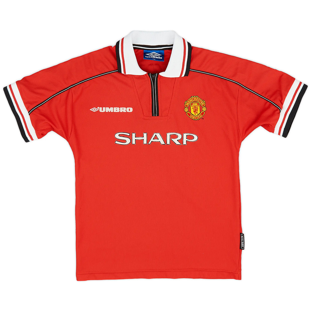Beckham #7 Retro Manchester United Home Jersey 1999/00 - minejerseys